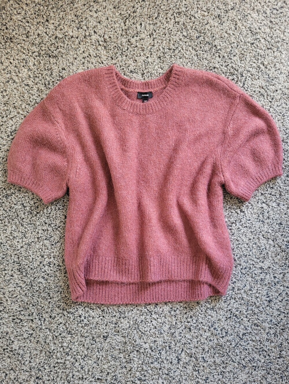 NWT Express Crew Neck Short Puff Sleeve Sweater